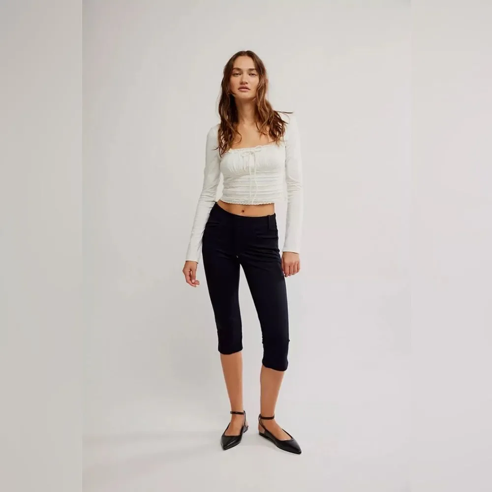 FREE PEOPLE Scarlet Smocked Long Sleeve / Clean Ivory